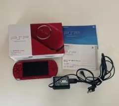 PSP3000 ラディアント　レッド　動作確認済み　充電器、箱付き