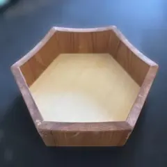 手作り木製六角形ラック　小物入れ