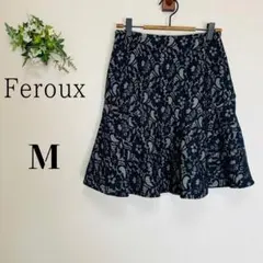 フェルゥ（M）フレア　ミニスカート　レース　花柄