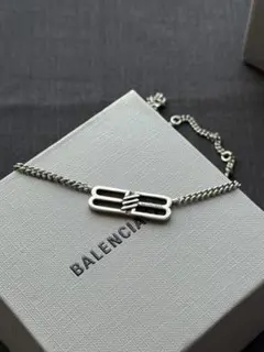 極美品 チェーンネックレス シルバー バレンシアガ