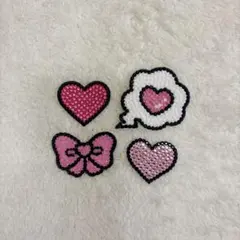 うちわ用 デコうちわ デコストーン パーツ　リボン吹き出し