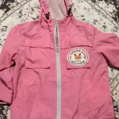 3can4on ピンク ウサギ刺繍 アウター 90