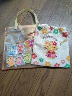 キティ　日焼け　Hello Kitty 　サマーグッズ　シール　巾着　バック