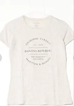 BANANA REPUBLIC ロゴプリント 半袖Tシャツ　ナチュラルのサムネイル