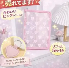 家計簿　アクリルバインダー　貯金　手帳　封筒　現金　管理　ファイル　A6　ピンク