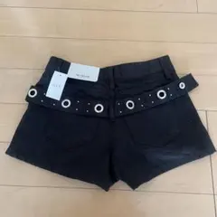 ローウエスト ショートパンツ ブラック y2k