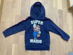 スーパーマリオ フード付きパーカー 3-4歳 ネイビー