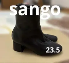 sango スクエアトゥ ショートブーツ ブラック Mサイズ 黒のサムネイル