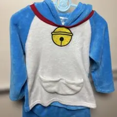 ドラえもん もこもこルームウェア 上下セット フード付き パジャマ 120cm