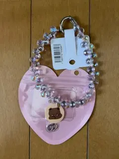 クリアビーズの携帯ストラップ