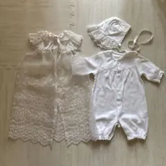 セレモニードレス ベビードレス 退院着 お宮参り　新生児 3点セット