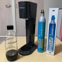 ソーダストリーム 炭酸水メーカー 本体セット 空シリンダー2本 ボトル付　中古のサムネイル