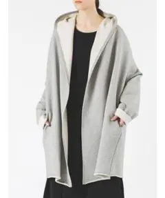 【美品】☆ミズイロインド☆スウェットフード付きガーデン/ドレープカーディガン