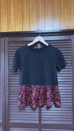 ZARA TRAFALUC レオパード柄 ペプラムTシャツ M