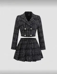 ツイードジャケット＆ミニスカートセットアップ