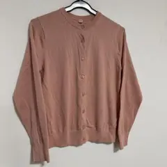UNIQLO ユニクロ　長袖カーディガン　Mサイズ　ピンク色　ボタン付き長袖