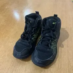 DUNKSHOT 黒 緑 ハイカットキッズシューズ