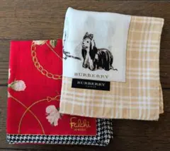Burberry & Falchi ハンカチセット