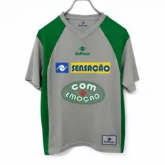 ダウポンチ DalPonte サッカープラシャツ Sサイズ グレー×グリーン