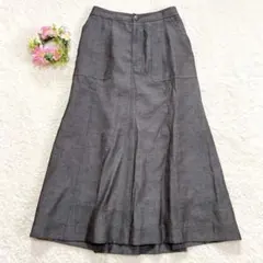 美品★接触冷感 【ジョルジュレッシュ】 シャンブレーマーメイドスカート (S)