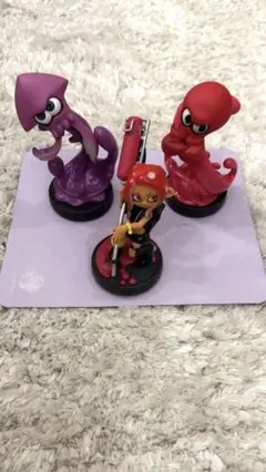 スプラトゥーンアミーボ　タコひれおくん　ネオンパープル　イカ タコガール