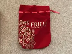 FRIED PARIS 巾着 ポーチ レッド