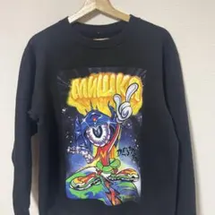 MISHKA ミシカ グラフィックスウェット M ブラック 古着 使用感有り