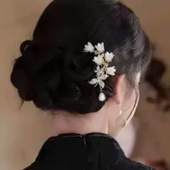 ブライダル ヘアアクセサリー 花 かんざし 結婚式 前撮り 和装 洋装 蝶