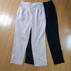 グローバルワークくすみピンクXL、 ブラック カジュアルパンツLL 2点セット