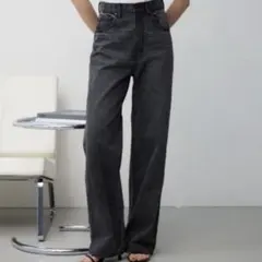 AZUL by MOUSSY ハイウエストワイドデニム