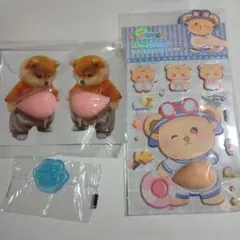 柴犬　ぷにぷに　シール　スクイーズ　お腹　ぽっこり　シリコン　肉球　くま