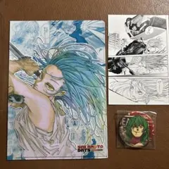 サカモトデイズ 赤尾リオン　クリアファイル 缶バッジ