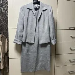 フォーマルグレー11号ノースリーブワンピースとジャケットのセット卒業式入学式