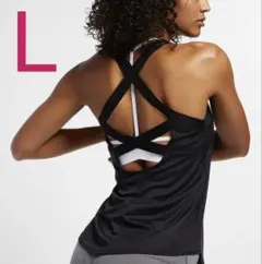 NIKE ナイキ L トレーニング タンクトップ Dri-FIT ブラックのサムネイル