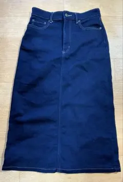 ネイビー デニムスカート ユニクロ　美品