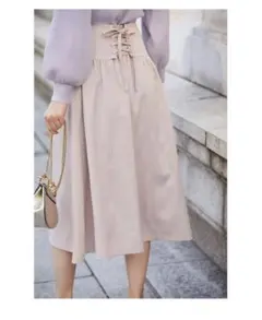 tocco closet luxe スカート フレア リボン パール付 M