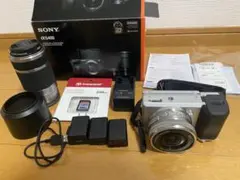展示品 ショット極少 SONY α6400 ダブルズームレンズキット シルバー