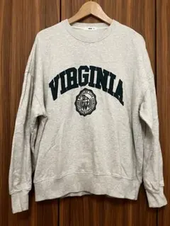 WEGO ウィゴー　VIRGINIA ロゴ スウェット 霜降りグレー　Mサイズのサムネイル
