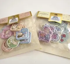 【開封済おすそ分け】クレヨンしんちゃんサンリオミックスステッカー2種セット