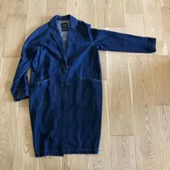 w closet ダークブルーロングコート　デニム