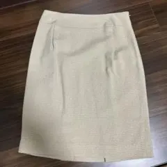 ユナイテッドアローズ　ベージュ タイトスカート ひざ丈