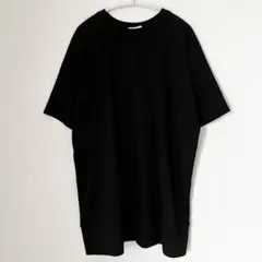 ショコラフィネローブ　Tシャツ ビックサイズ チュニック　ワンピース　黒　ワンピのサムネイル