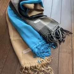 未使用【上質3枚セット】チェック柄大判ストール他　暖かいギフトにも　巻くお洒落