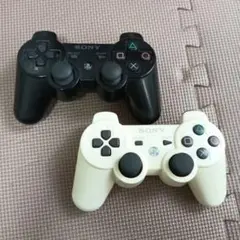 動作品！PS3 ワイヤレスコントローラー CECHZC2J ブラック　白　2個