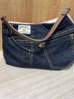 ♡ハンドメイド♡丸型デニムトートバッグ