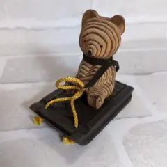 木製クマの置物 約10cm