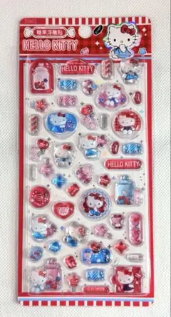 【正規品】サンリオ　キティー　ボンボンドロップシール　赤キラ