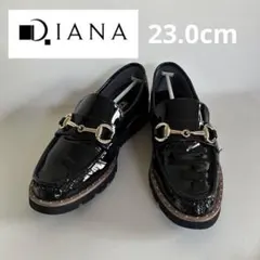 【送料込み】ダイアナ ビットローファー エナメル 23.0 レインブーツ 美品