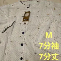 CLOSSHI　7分袖 7分丈 パジャマ レディース　ネコ　ホワイト　新品