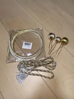 成人式　3本セット 金色と銀色の装飾